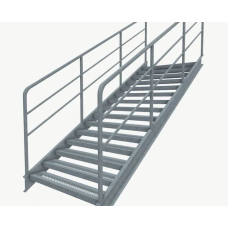 Лестница промышленная с ромбическим рифлением г/к ЛГФ 45-18.7 1800х700х1800 мм Серия 1.450.3-7.94
