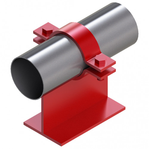 Опора неподвижная хомутовая тавровая для тепловых сетей исп. Б12 09Г2С 159х100х340х108 мм ОСТ 36-146-88 9,3 кг