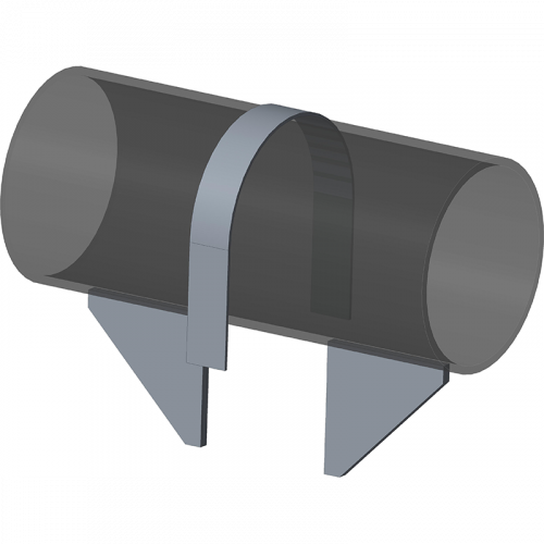 Опора неподвижная хомутовая для тепловых сетей ТС-659.00.00 32х25х75 мм Серия 5.903-13 выпуск 7-95 0,3 кг