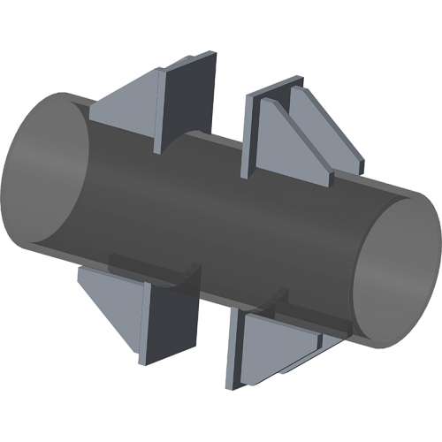 Опора неподвижная двухупорная для тепловых сетей ТС-660.00.00 57х40х106х180 мм Серия 5.903-13 выпуск 7-95 1,04 кг