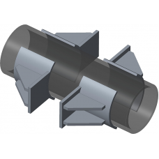 Опора неподвижная двухупорная усиленная для тепловых сетей ТС-662.00.00 426х160х200х676 мм Серия 5.903-13 выпуск 7-95 37 кг