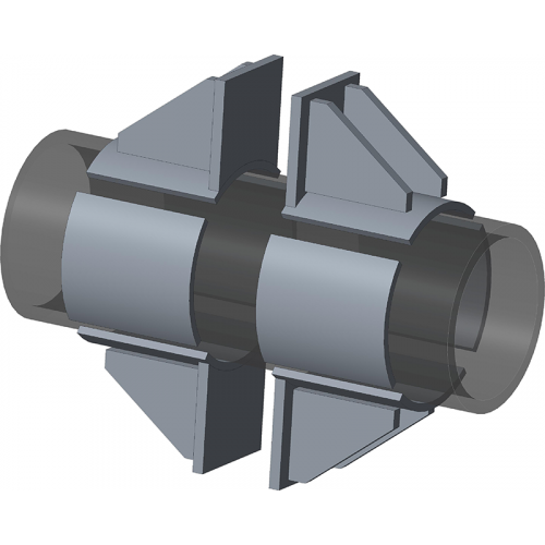Опора неподвижная двухупорная усиленная с дополнительными подушками для тепловых сетей ТС-663.00.00 1220х400х340х1504 мм Серия 5.903-13 выпуск 7-95 184,8 кг
