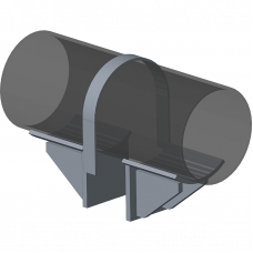 Опора неподвижная хомутовая с дополнительными упорами для тепловых сетей ТС-669.00.00 426х200х338 мм Серия 5.903-13 выпуск 7-95 23 кг
