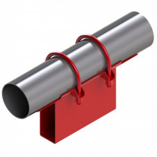 Опора неподвижная хомутовая корпусная для тепловых сетей исп. А12 / АС12 09Г2С 76х50х340х101 мм ОСТ 36-146-88 4,3 кг