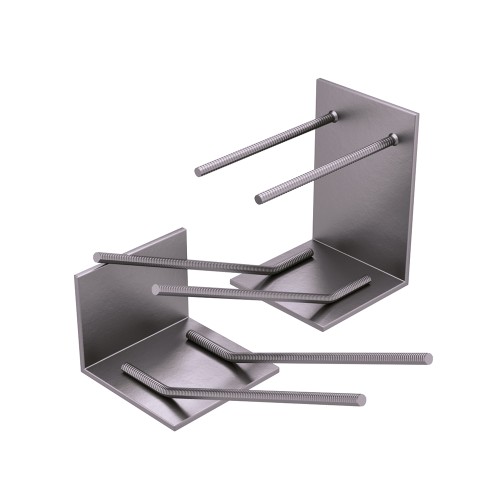 Закладная деталь для железобетонных конструкций оцинкованная уголок МН727-2 800х700 мм Серия 1.400-15 Выпуск 1